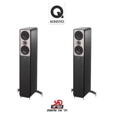 Concept 50 - רמקולים רצפתיים של Q Acoustics ב"פיוז סטריאו" - שחור