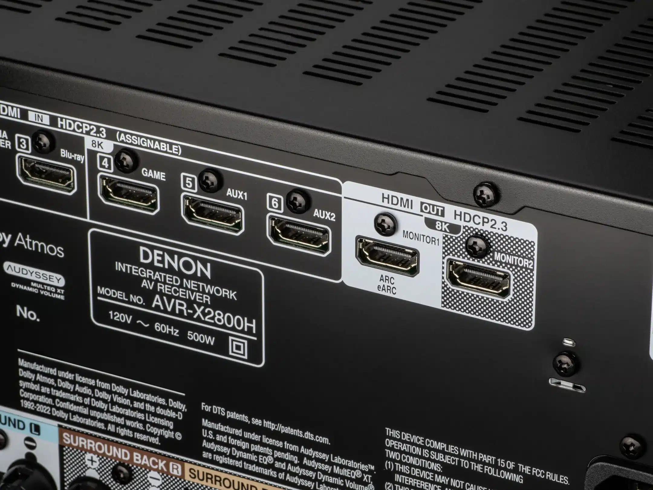 AVR-X2800H - רסיבר לקולנוע ביתי של Denon בפיוז סטריאו - HDMI