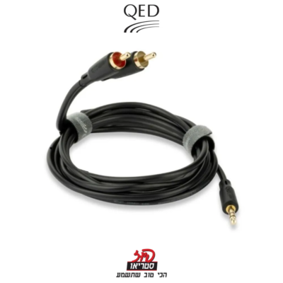 Connect 3.5 mm Jack to Phono - כבל אינטרקונקט של QED בפיוז סטריאו